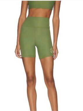 WeWoreWhat Biker Shorts- Court Green